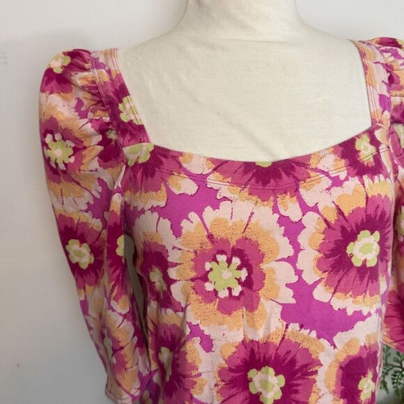 FREE PEOPLE shirt | give me more top | pink | large - Picture 3 of 12